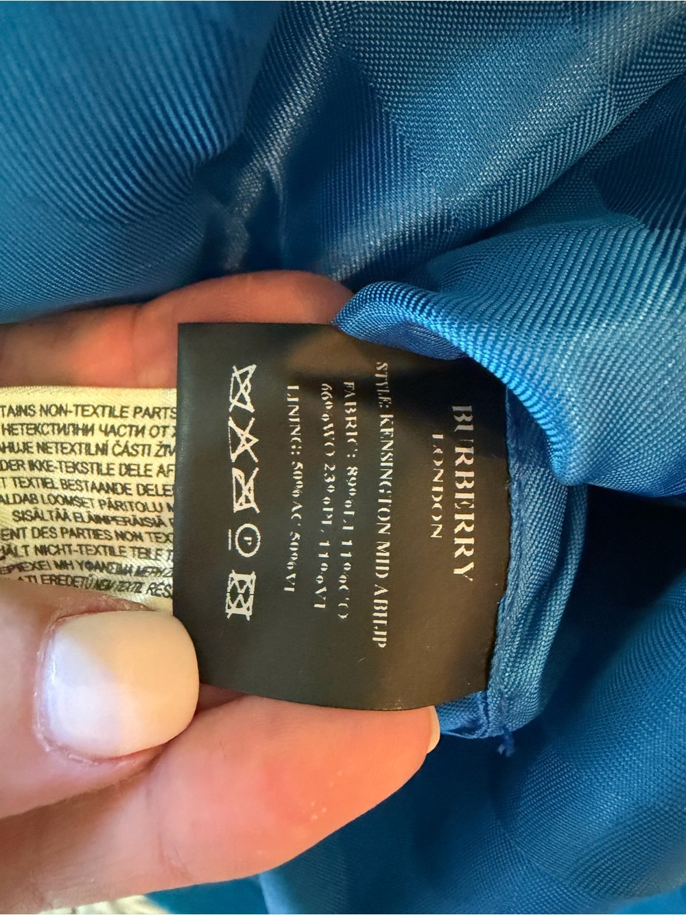 Burberry Women's Double-Breasted Blue Trench Coat - Picture 7 of 10